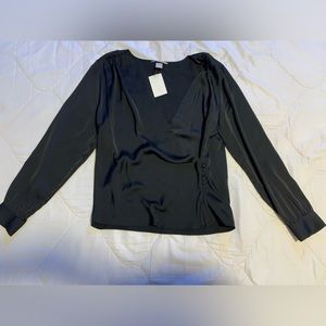 H&M Black Satin Top